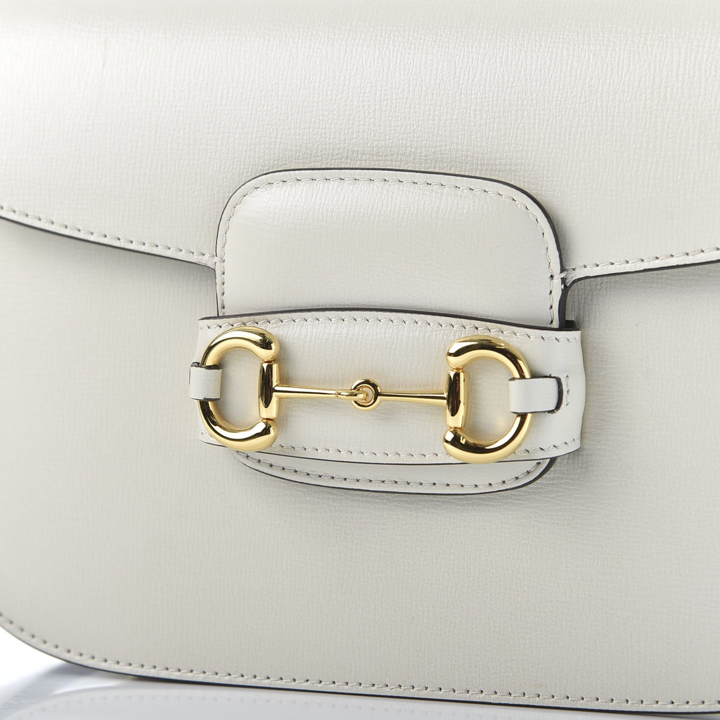 Azalea Calfskin Horsebit 1955 Shoulder Bag Mystic White