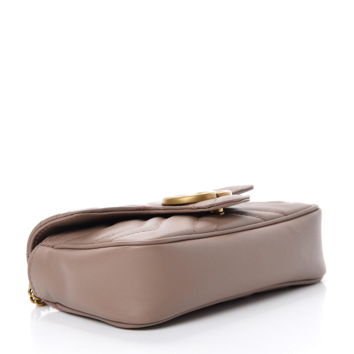 Calfskin Matelasse Super Mini GG Marmont Shoulder Bag Porcelain Rose
