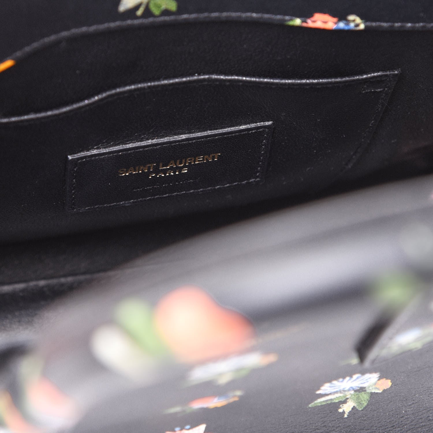 Saint Laurent Calfskin Prairie Printed Nano Sac De Jour Black 9 of 10