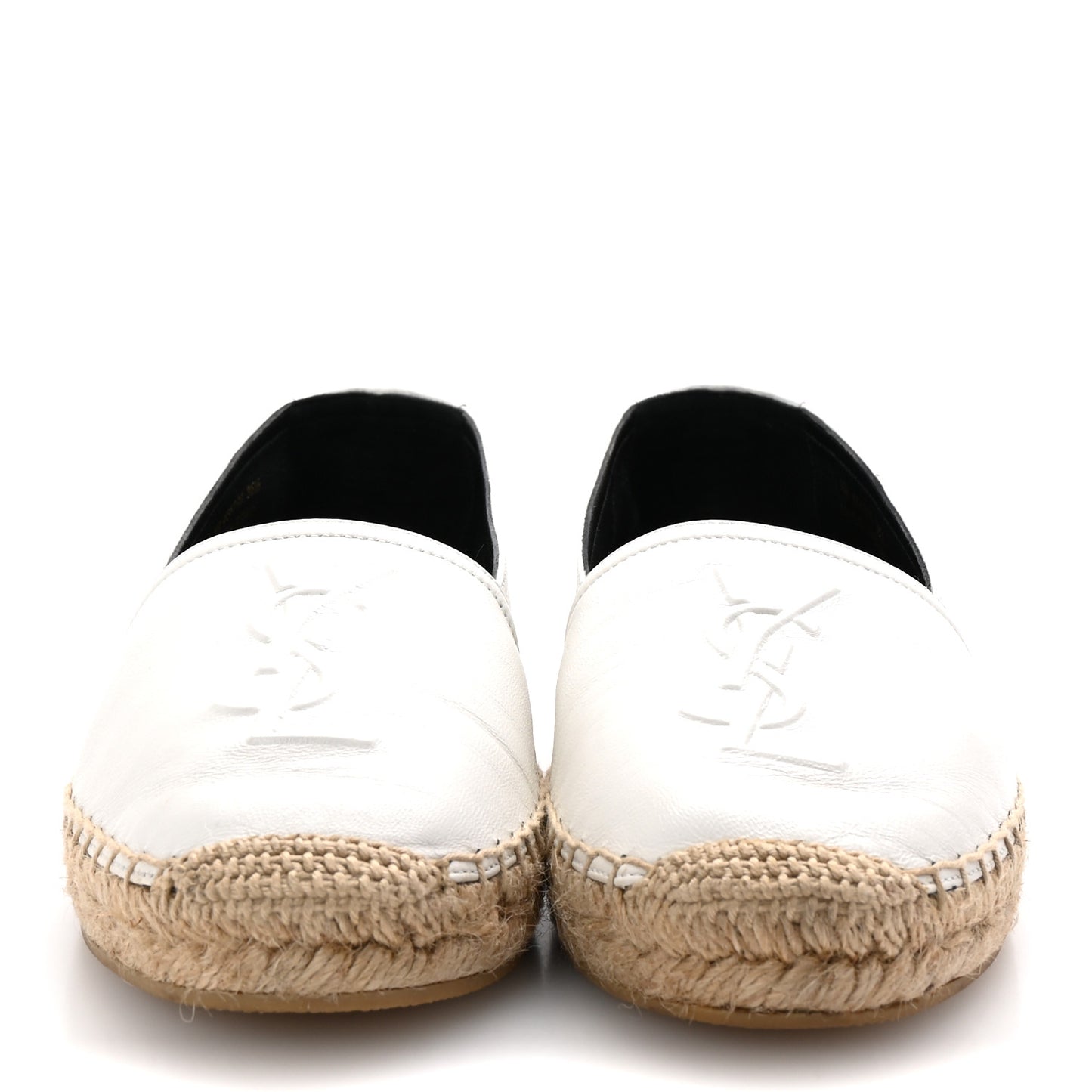 Lambskin Monogram Espadrilles 36.5 White