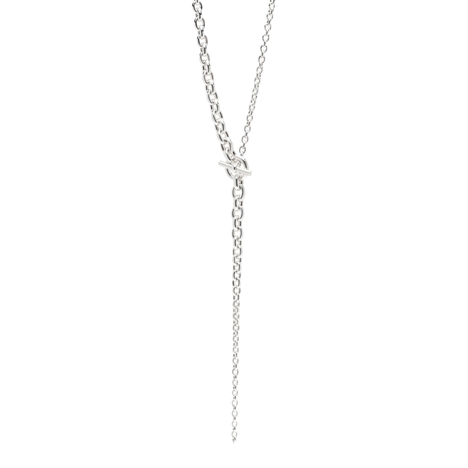 Hermes Sterling Silver Crescendo Necklace 1 of 4