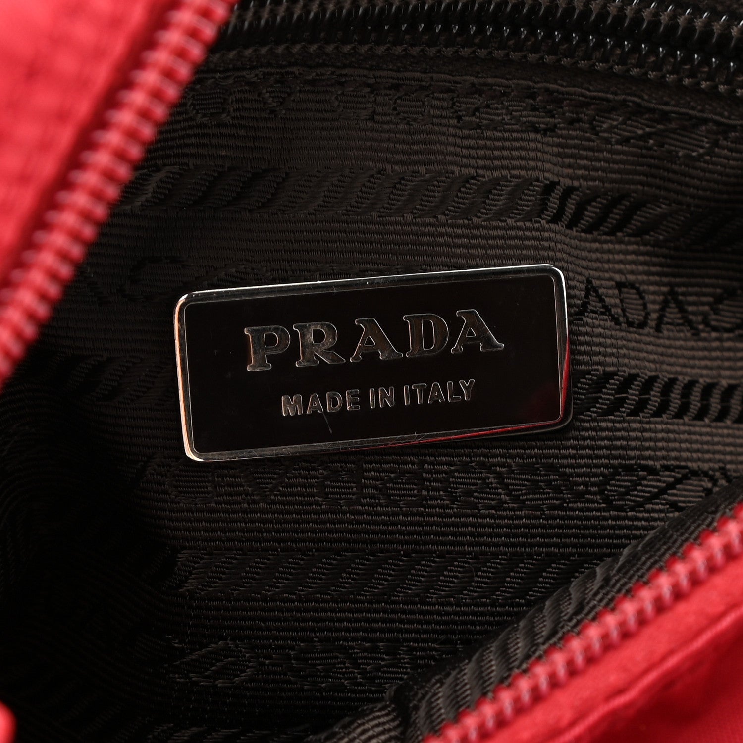 Prada Tessuto Nylon Saffiano Messenger Bag Red 5 of 10
