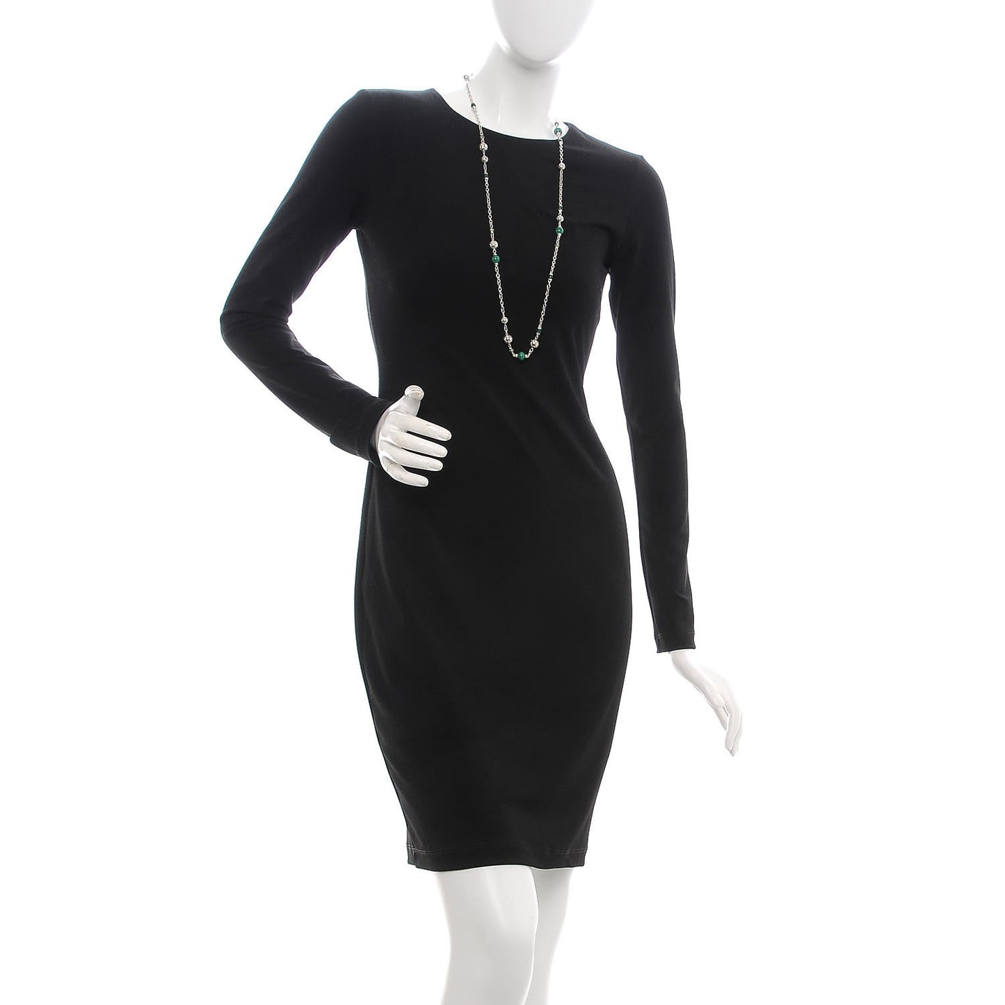 Sterling Silver Malachite Dot Station Necklace