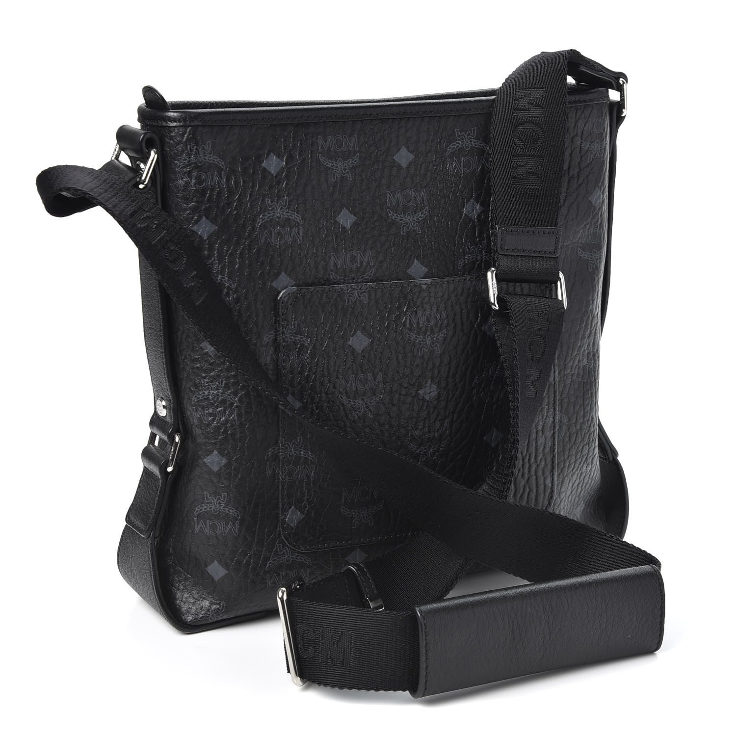 MCM Visetos Crossbody Messenger Black 2 of 8