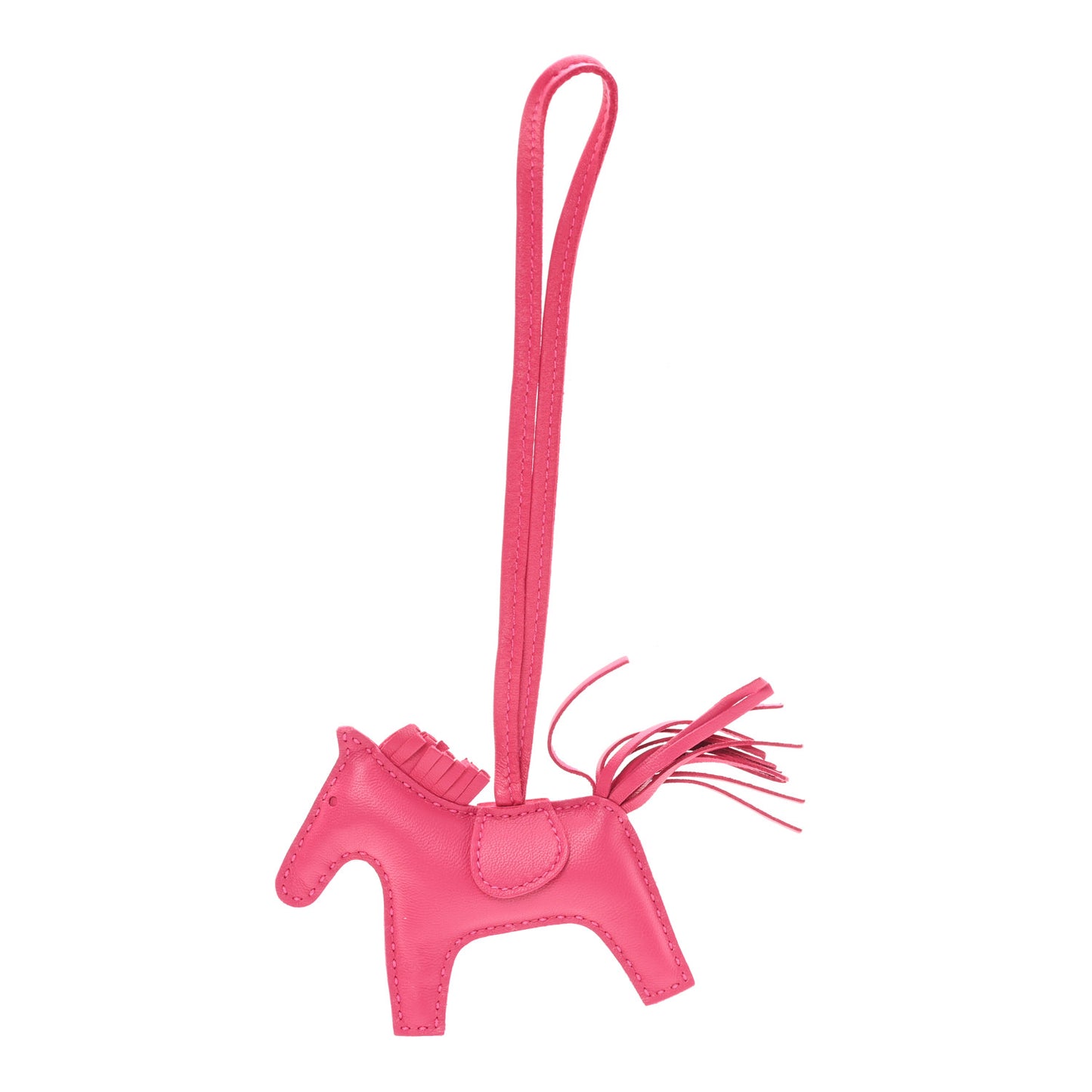 Milo Lambskin Grigri Rodeo Horse Bag Charm PM Rose Mexico