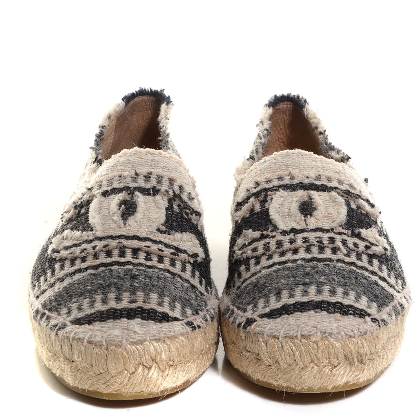 Canvas Striped CC Espadrilles 38