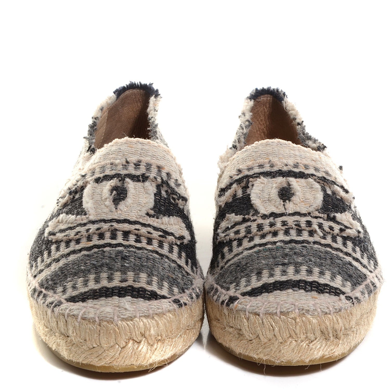 Chanel Canvas Striped CC Espadrilles 38 2 of 6