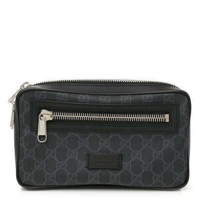 Gucci Soft GG Supreme Monogram Web Belt Bag Black Grey 1 of 12