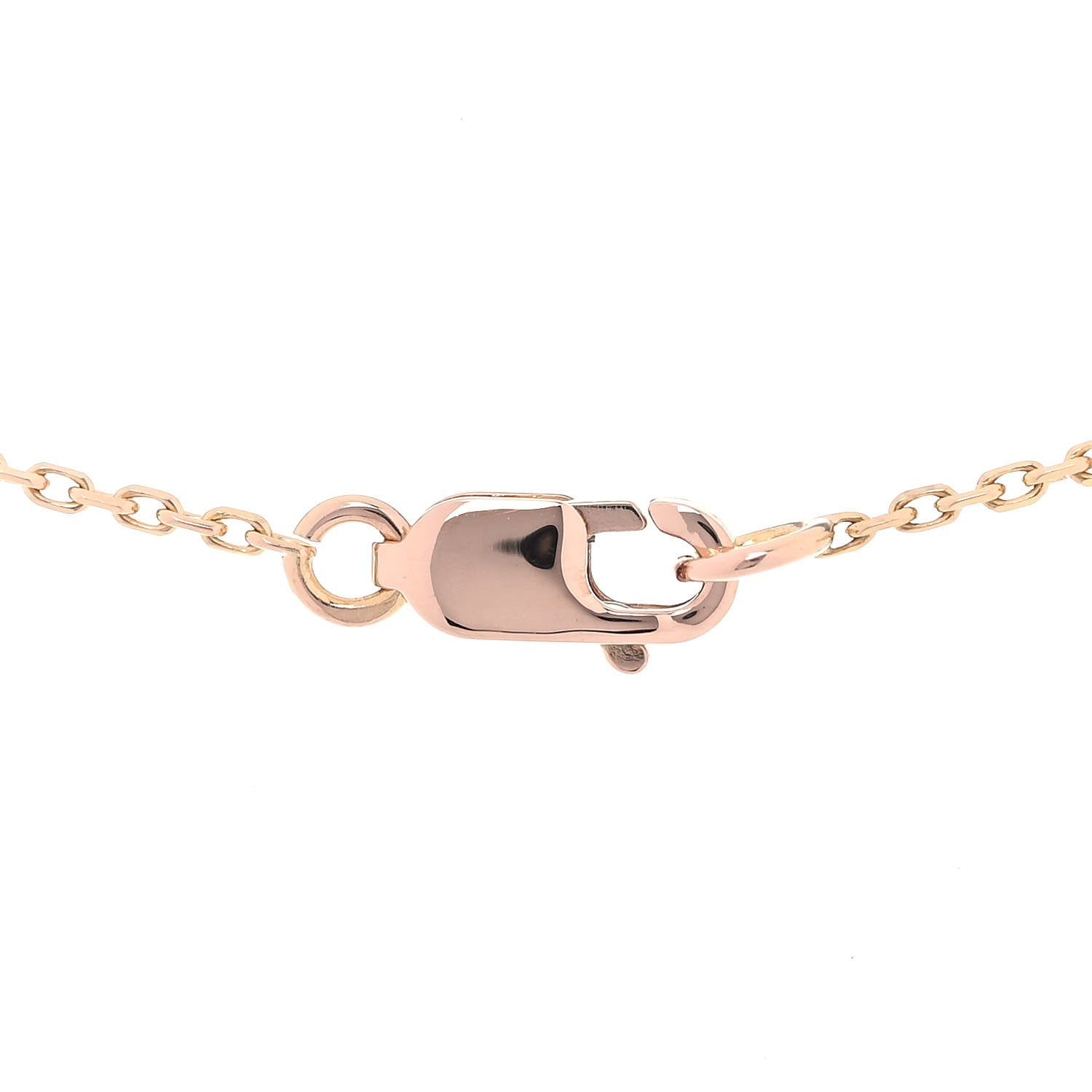 Van Cleef & Arpels 18K Rose Gold Carnelian Sweet Alhambra Pendant Necklace 3 of 7