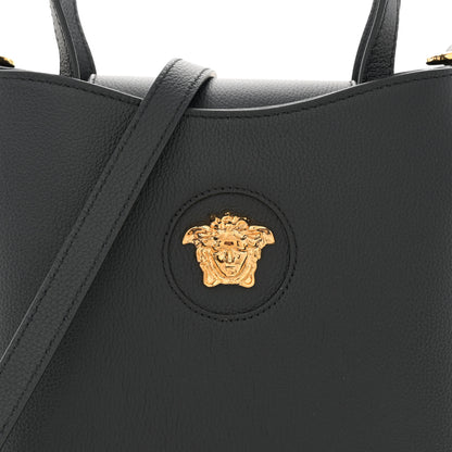 Versace Calfskin La Medusa Top Handle Hobo Black 8 of 11