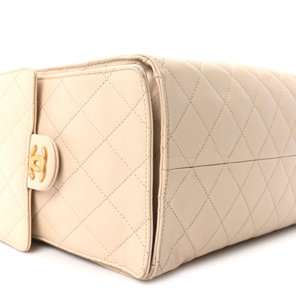 Chanel Caviar Quilted Medium Chanel 25 Handbag Beige 10 of 11
