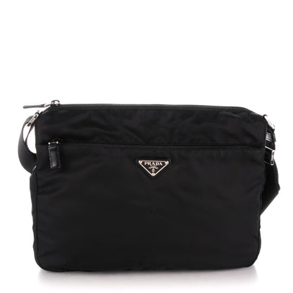 Prada Nylon Vela Flat Messenger Bag Black 1 of 7