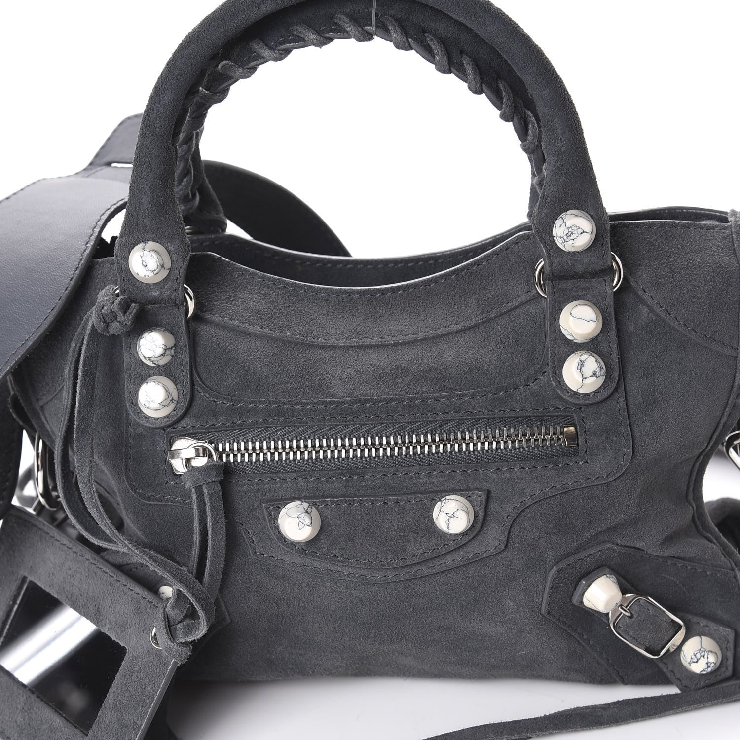 Balenciaga Baby Daim Suede Marble Hardware Mini City Grey 11 of 11