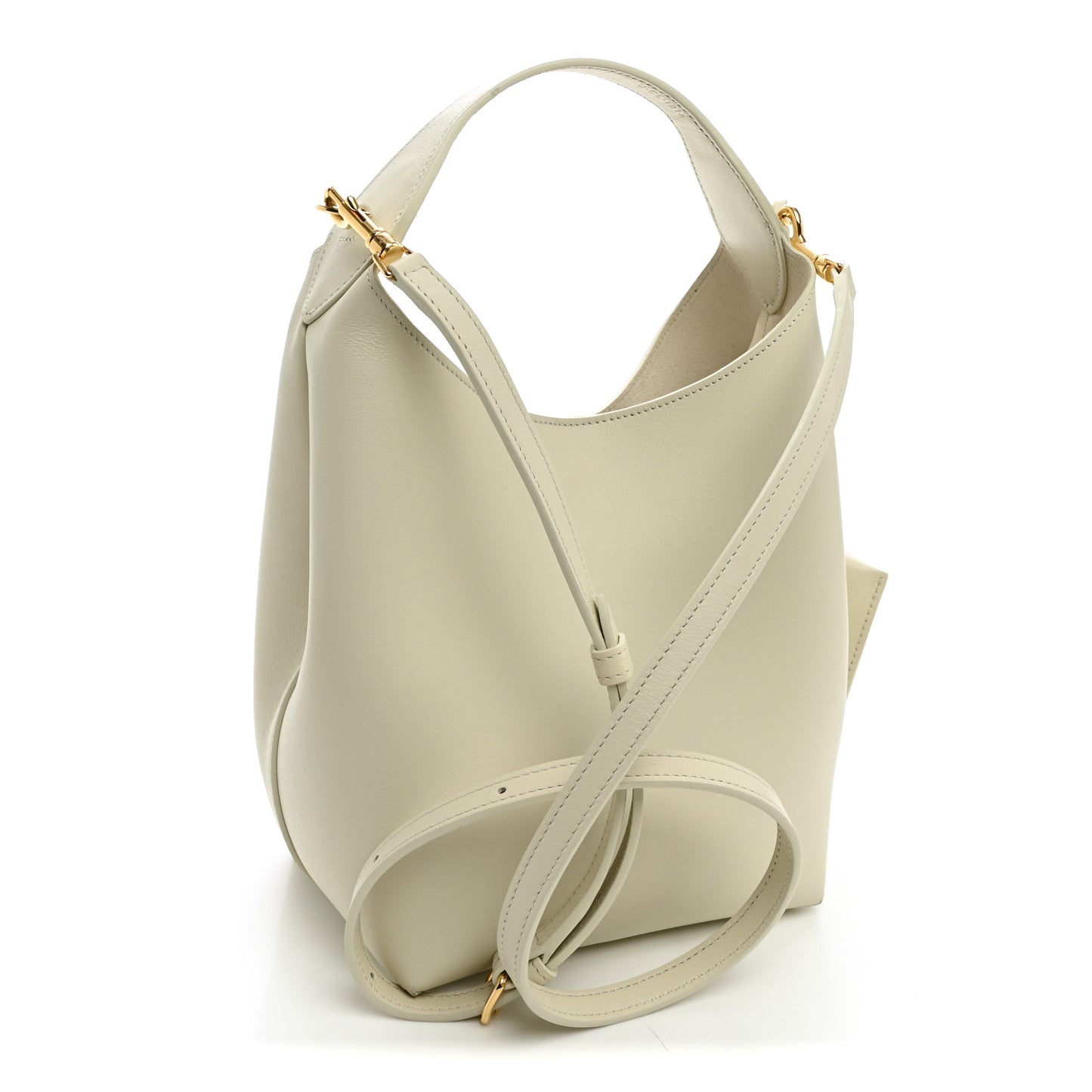 Smooth Calfskin Small Hobo  Rice