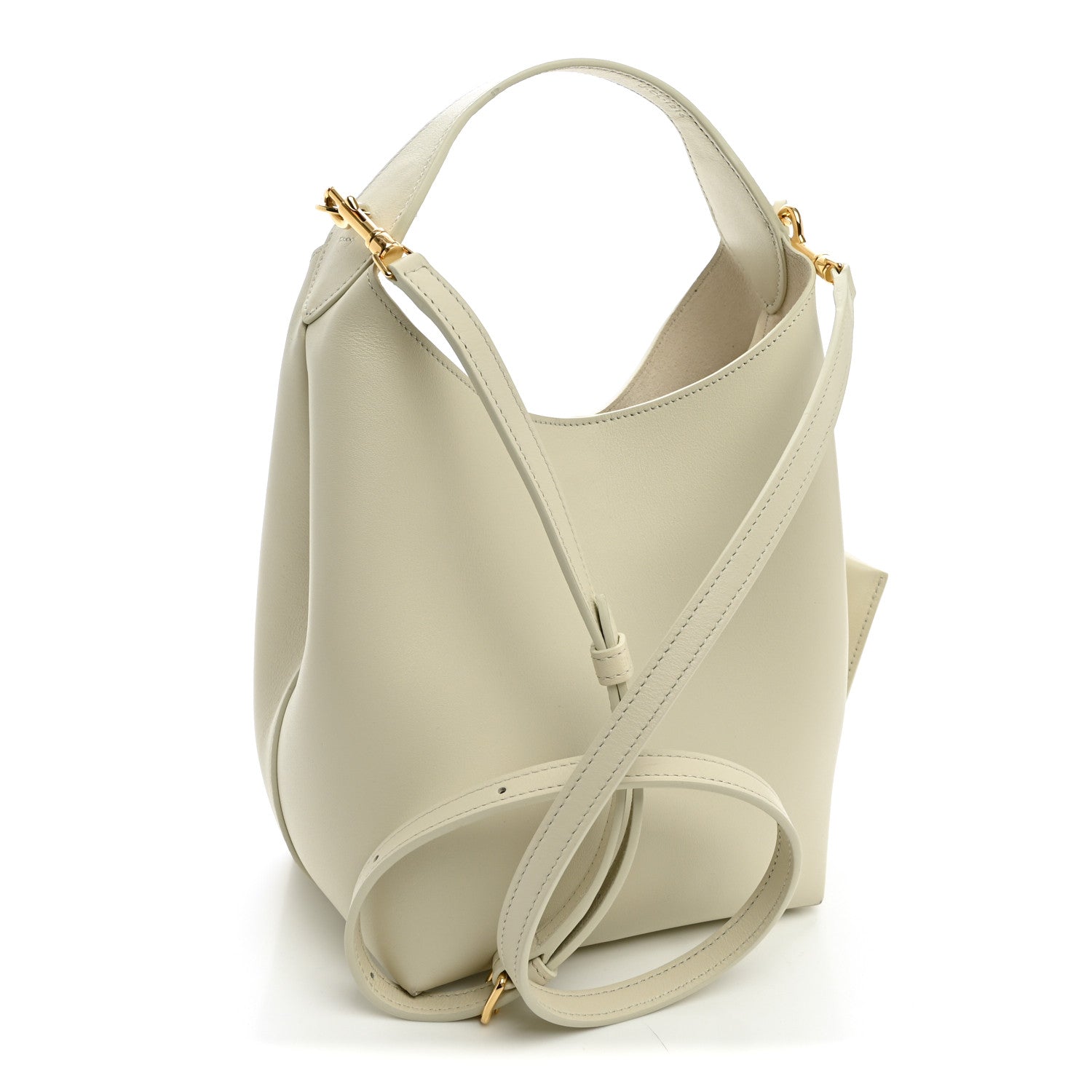 Celine Smooth Calfskin Small Hobo  Rice 4 of 12