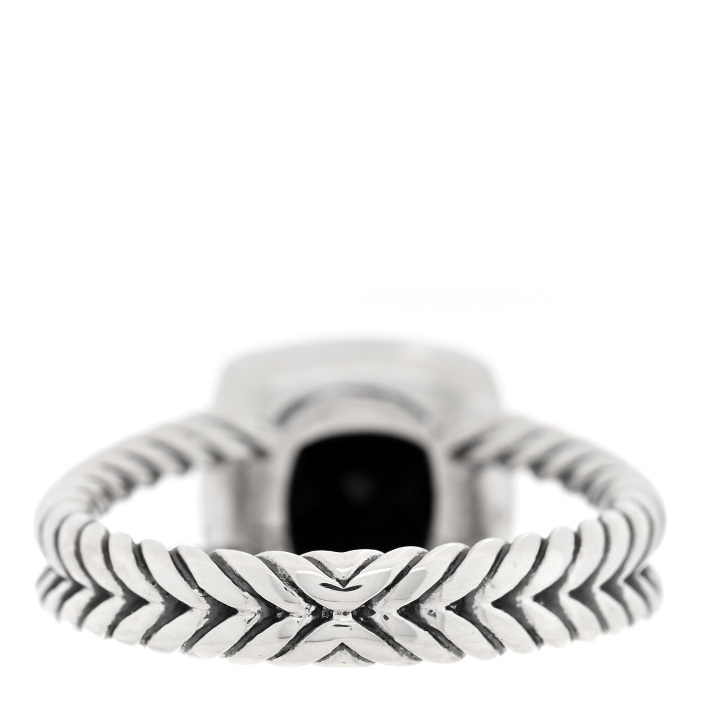 Sterling Silver Diamond Black Onyx 7mm Petite Albion Ring 53 6.5