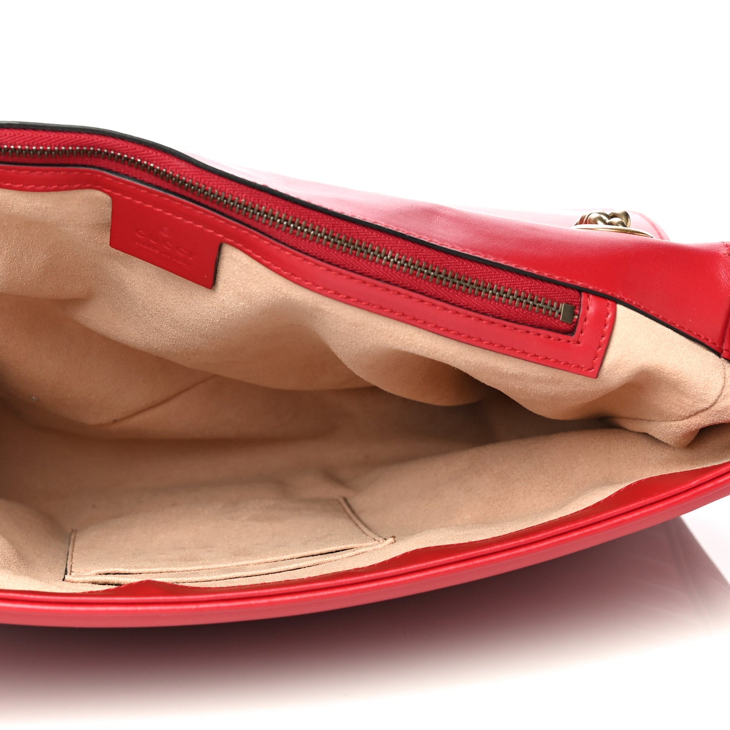 Calfskin Matelasse Large GG Marmont Shoulder Bag Hibiscus Red