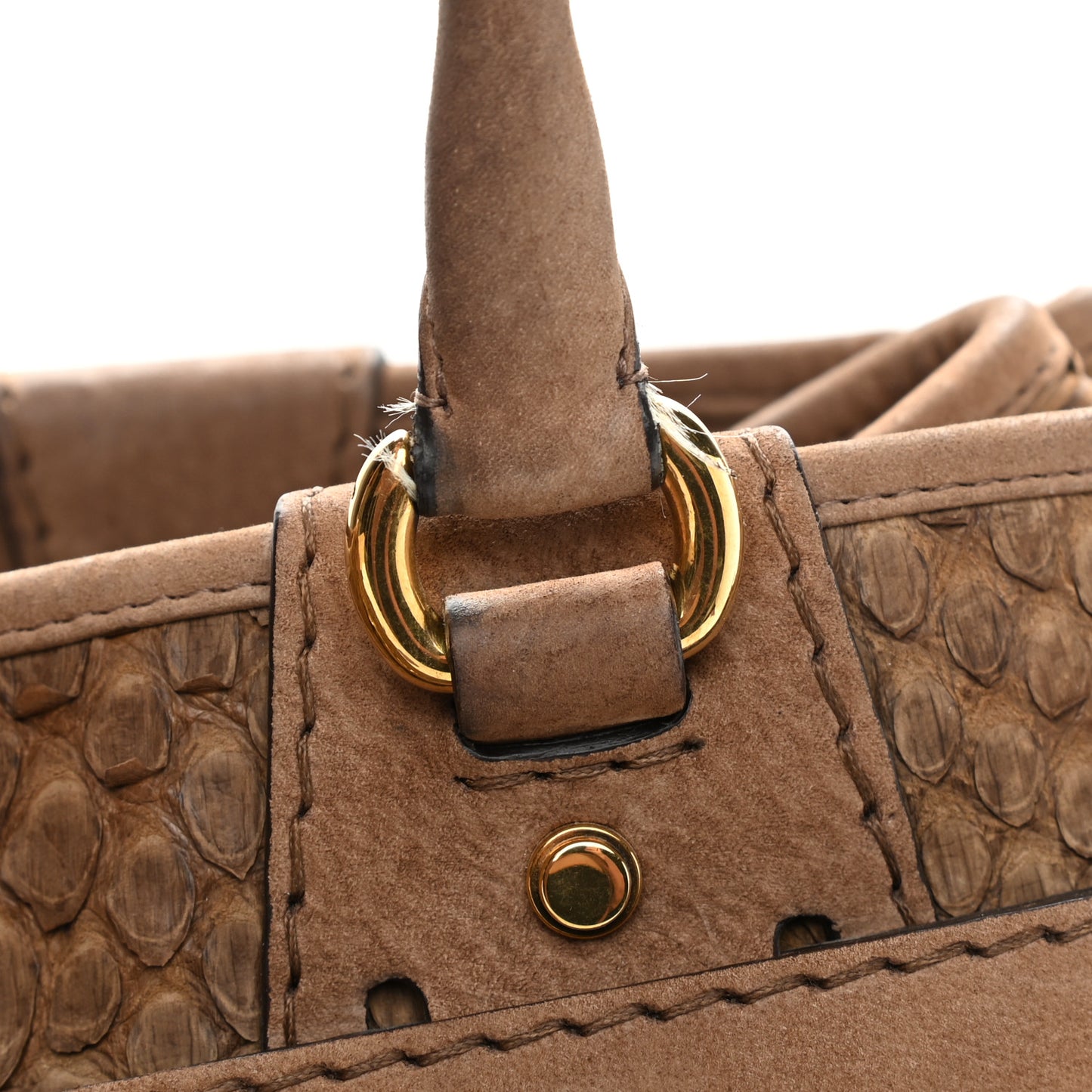 Python Large GG Running Tote Brown