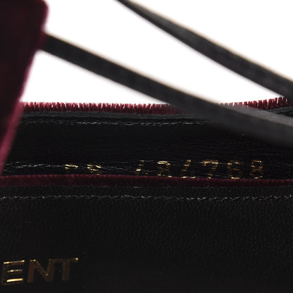 Saint Laurent Velluto Master Lace Up Tribute 105 Platform Sandals 36.5 Burgundy 8 of 13