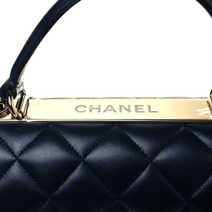 Chanel Lambskin Quilted Small Trendy CC Dual Handle Flap Bag Navy 13 of 14