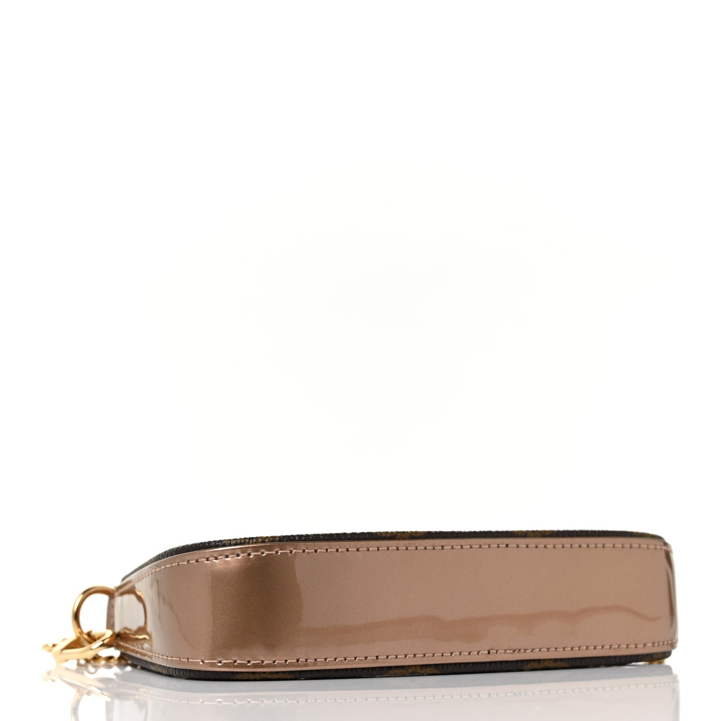 Metallic Vernis Mini Pochette Accessories Rose Gold