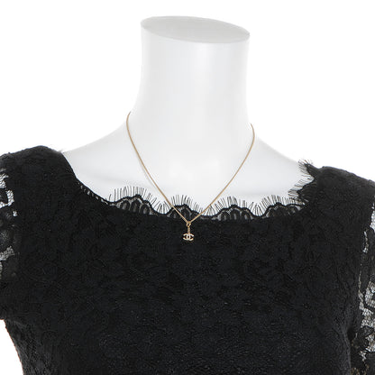 Chanel Crystal CC Necklace Gold 2 of 6