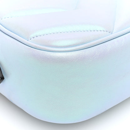 Gucci Iridescent Nappa Chevron Matelasse Small GG Marmont Chain Shoulder Bag Iridescent Snow Light Blue 8 of 9