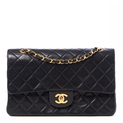 Chanel Lambskin Quilted Medium Double Flap Black 1 of 9