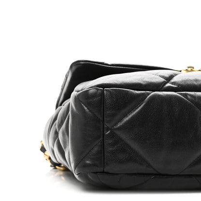 Chanel Goatskin Quilted Large Chanel 19 Flap Black 8 of 9