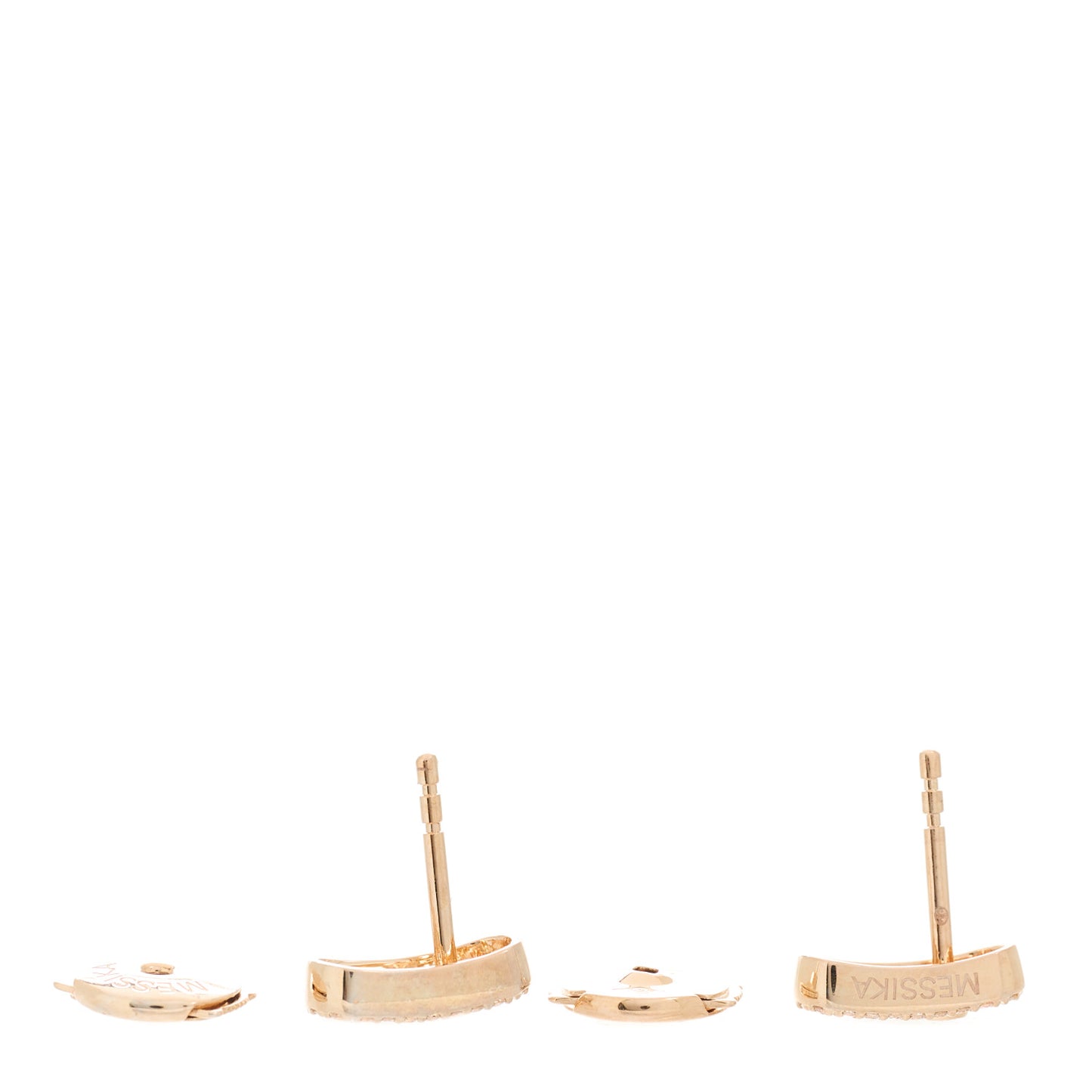 18K Rose Gold Diamond Move Uno Earrings