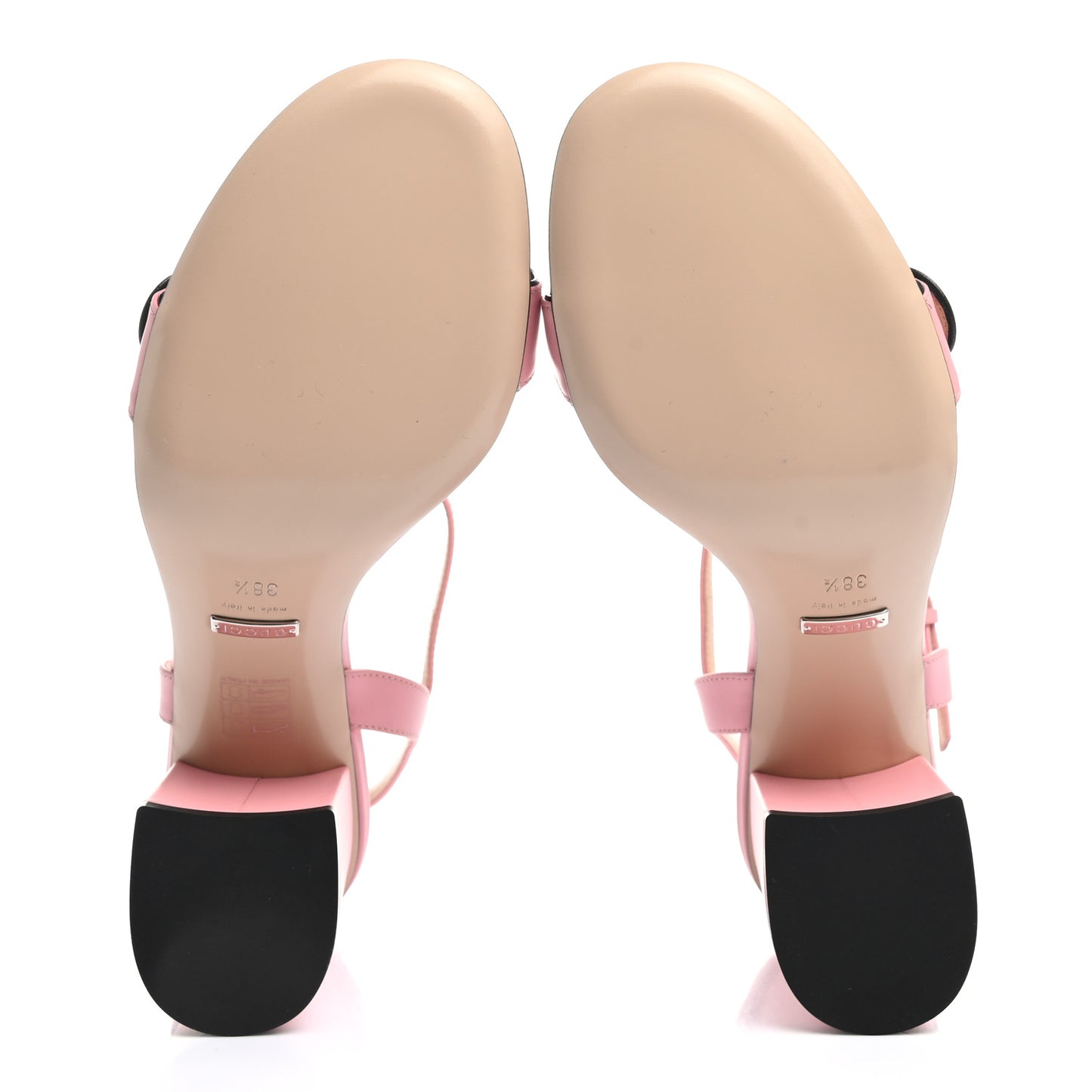 Lifford Calfskin GG Marmont Ankle Wrap 75mm Sandals 38.5 Wild Rose