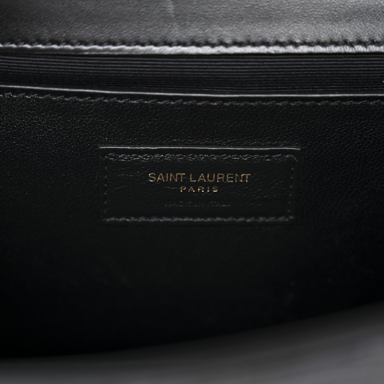 Saint Laurent Calfskin Crocodile Embossed Medium Classic Monogram Kate Tassel Satchel Black Blue 6 of 11