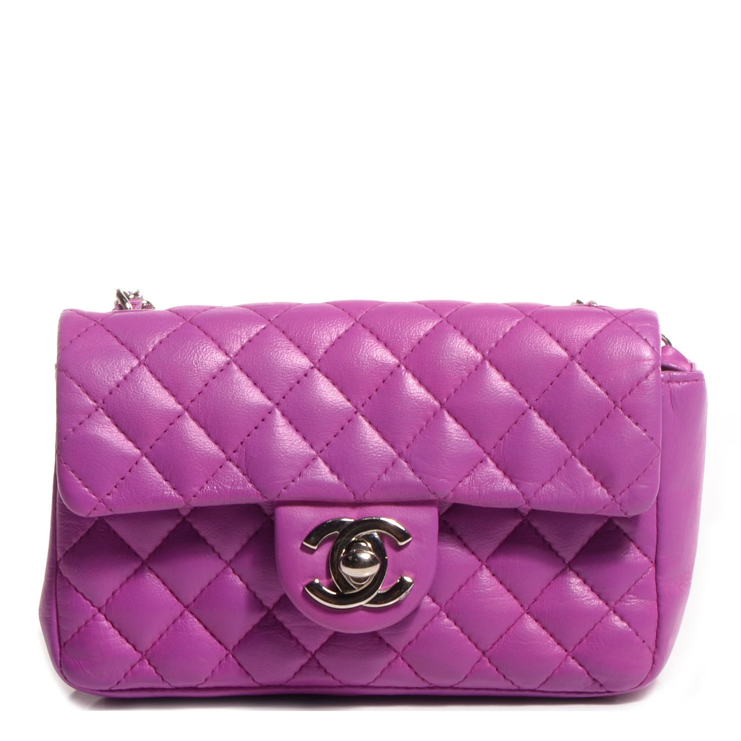 Chanel Lambskin Quilted Extra Mini Flap Fuchsia 1 of 9
