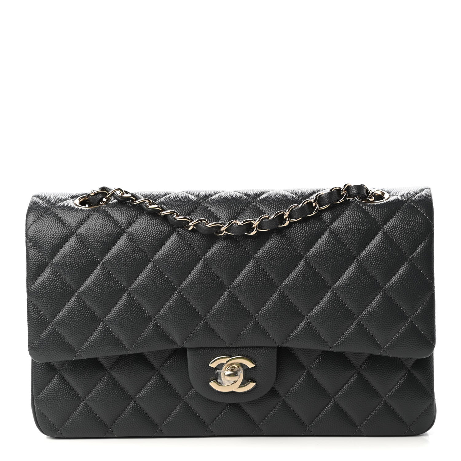 Chanel Caviar Quilted Medium Double Flap Dark Grey 1 of 11