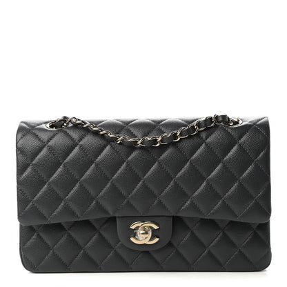 Chanel Caviar Quilted Medium Double Flap Dark Grey 1 of 11