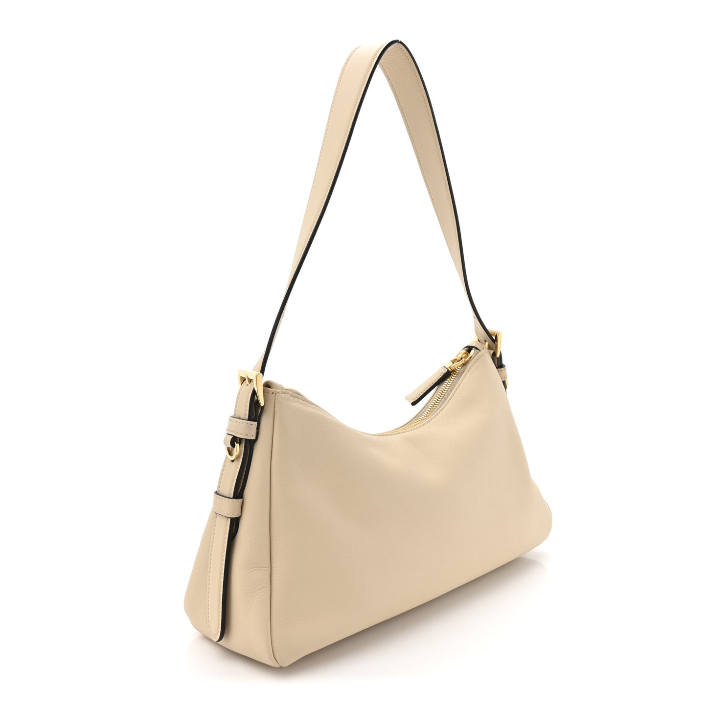Soft Calfskin Medium Aimee Shoulder Bag Travertine