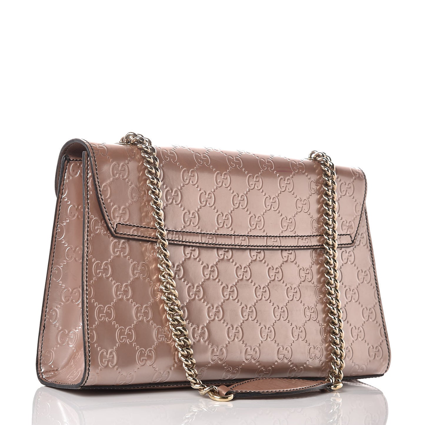 Shine Guccissima Medium Emily Chain Shoulder Bag Dark Cipria
