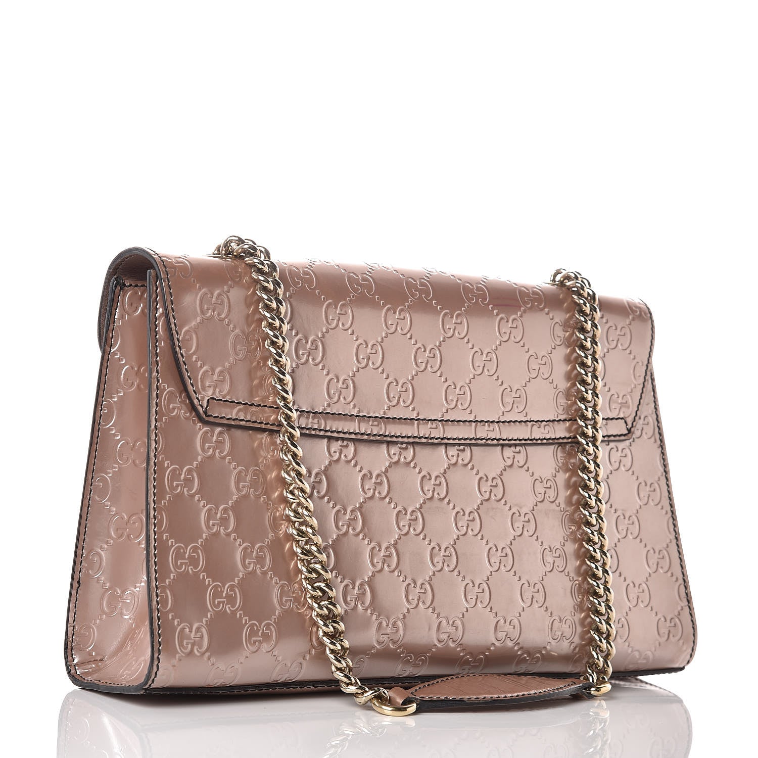 Gucci Shine Guccissima Medium Emily Chain Shoulder Bag Dark Cipria 3 of 16