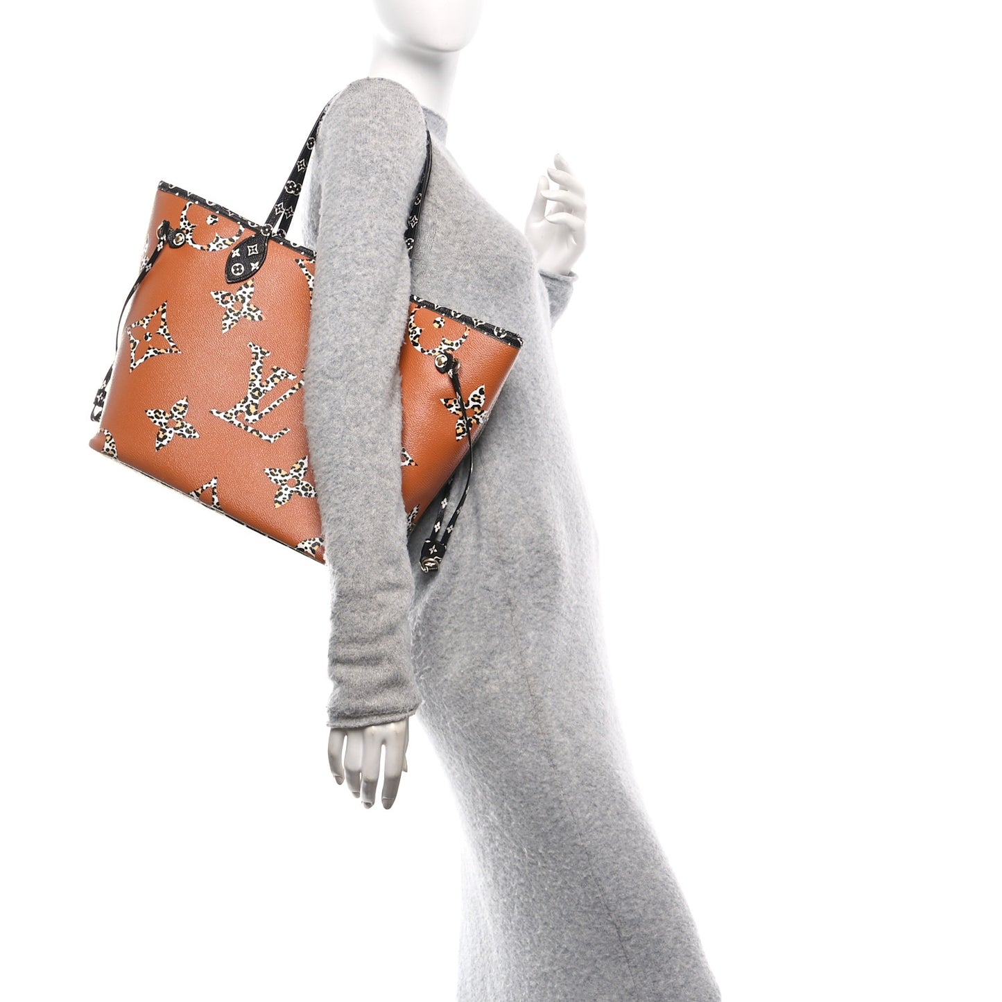 Monogram Giant Jungle Neverfull MM Black