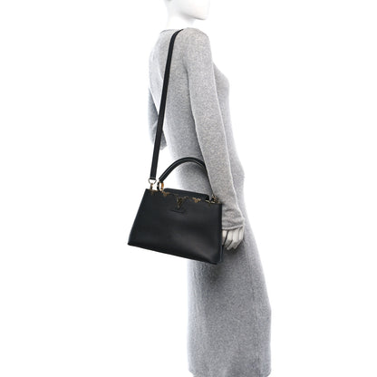 Louis Vuitton Taurillon Embellished Flower Crown Capucines PM Black 3 of 9