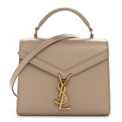 Saint Laurent Grain de Poudre Mini Classic Monogram Cassandra Top Handle Beige 1 of 11