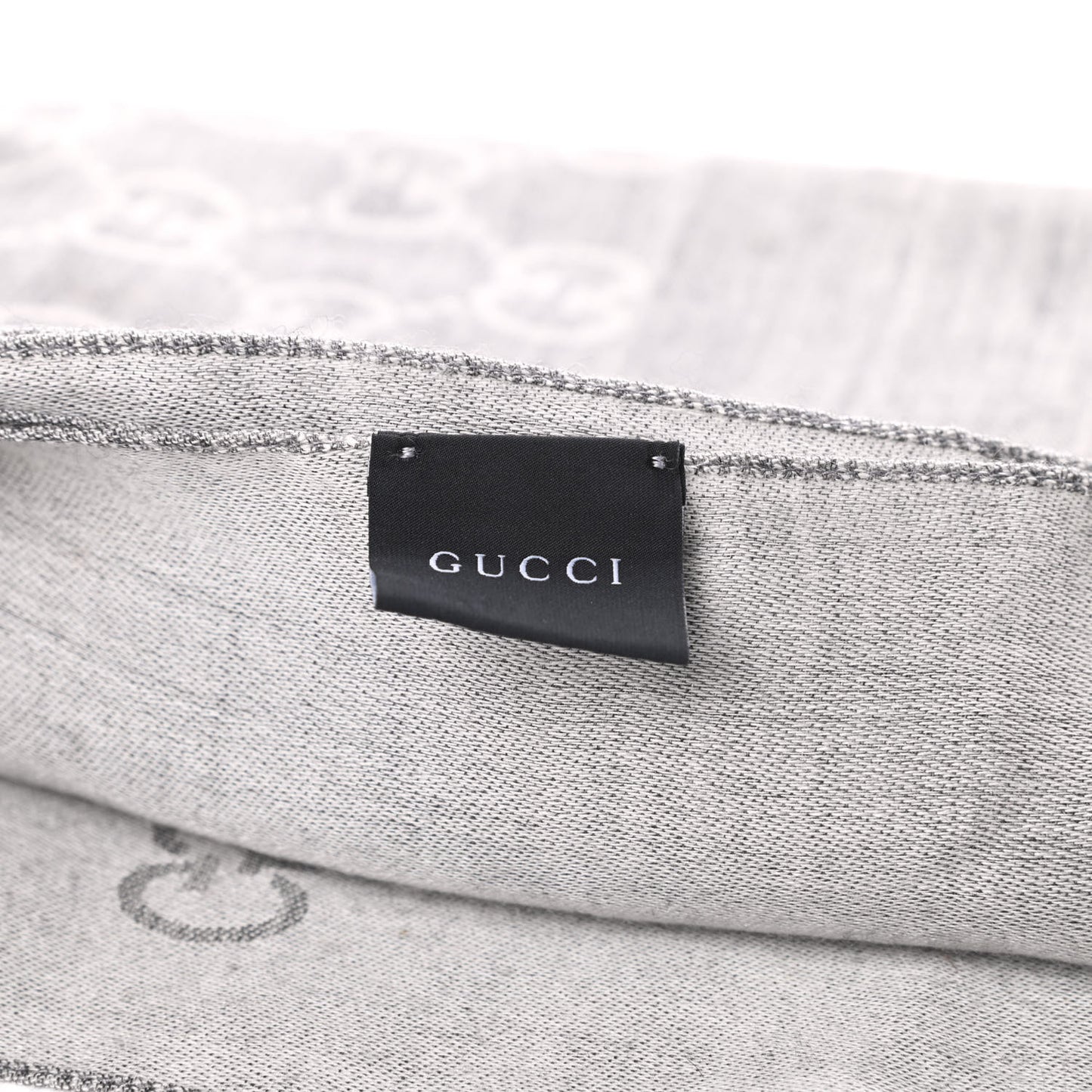 Wool Silk GG Monogram GGNat Scarf Lead