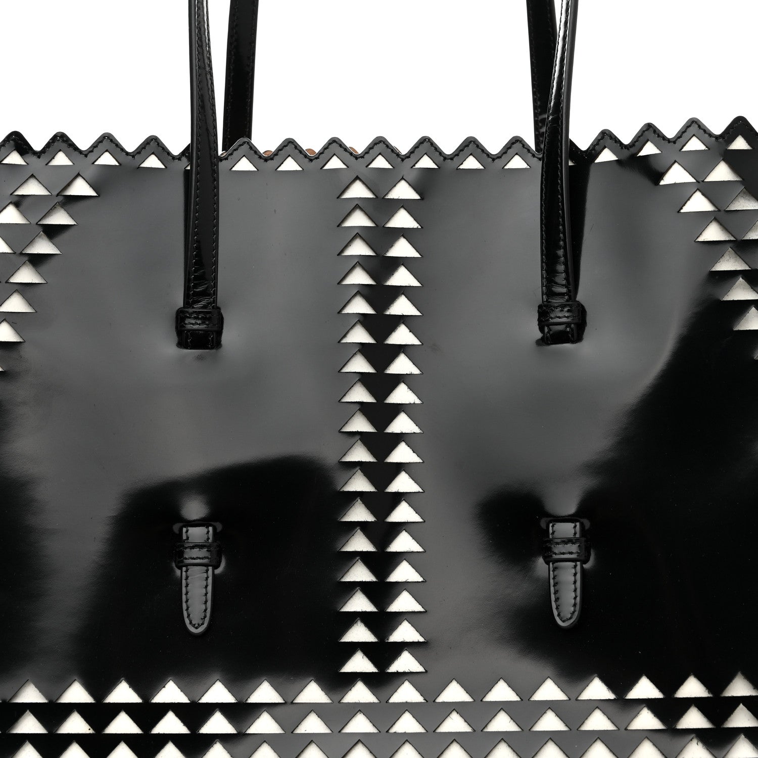 Alaia Patent Laser Cut Tote Black 8 of 10
