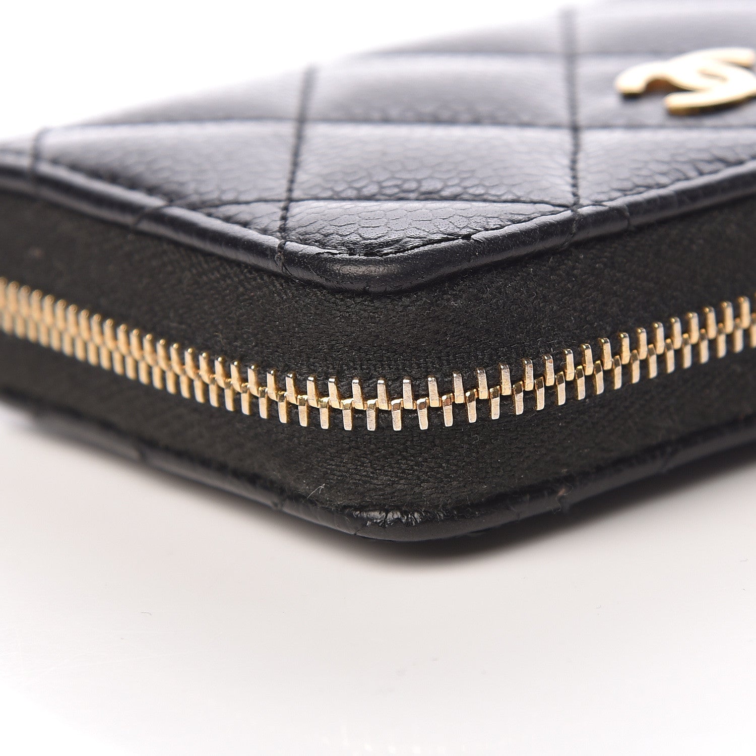 Chanel Caviar Quilted Zip Coin Purse Black 10 of 11