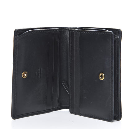 Gucci Calfskin Matelasse GG Marmont Card Case Wallet Black 5 of 13