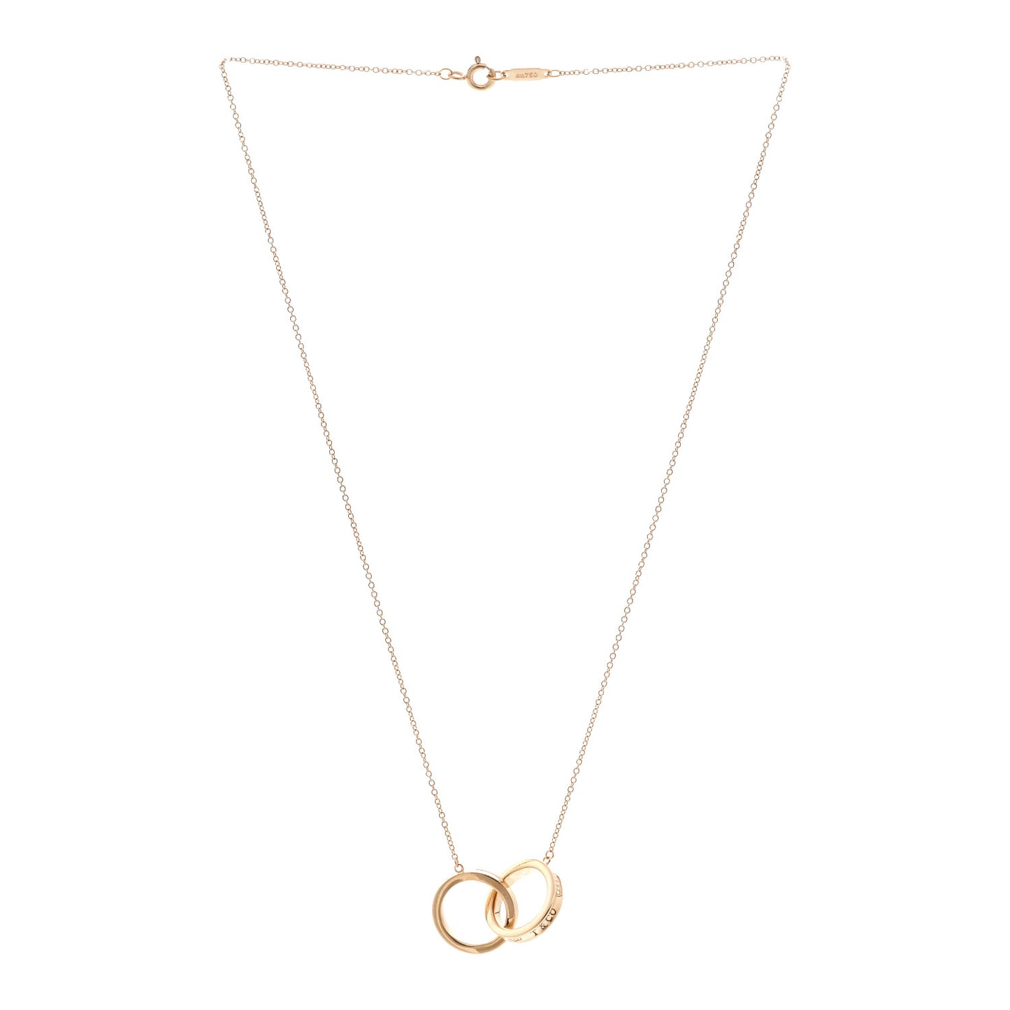 18K Rose Gold 1837 Interlocking Circles Pendant Necklace