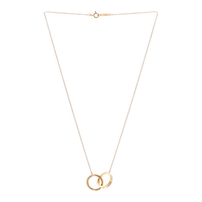 Tiffany 18K Rose Gold 1837 Interlocking Circles Pendant Necklace 3 of 4