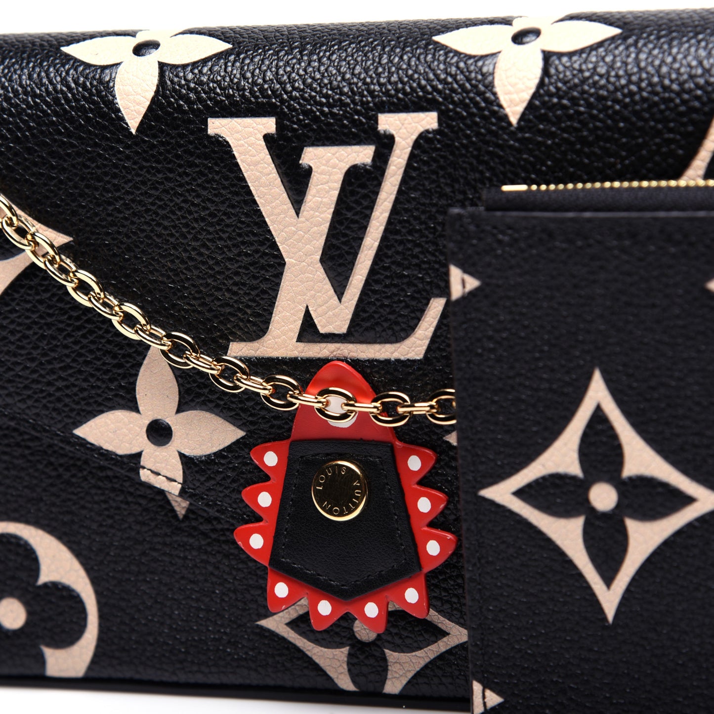 Empreinte Monogram Giant Crafty Pochette Felicie Black Creme