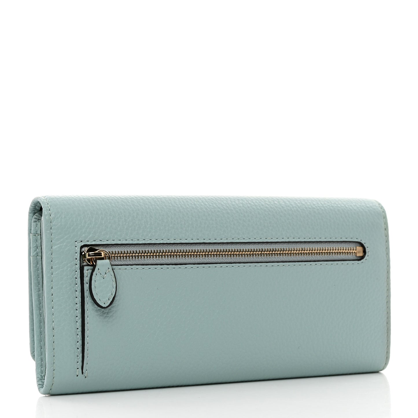 Classic Grain Small Tree Continental Wallet Light Blue
