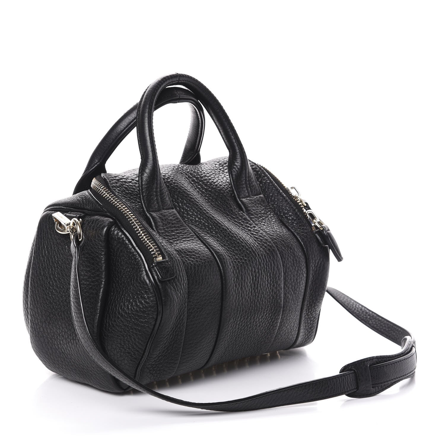 Alexander Wang Pebbled Lambskin Rockie Black Pale Gold Hardware 4 of 10